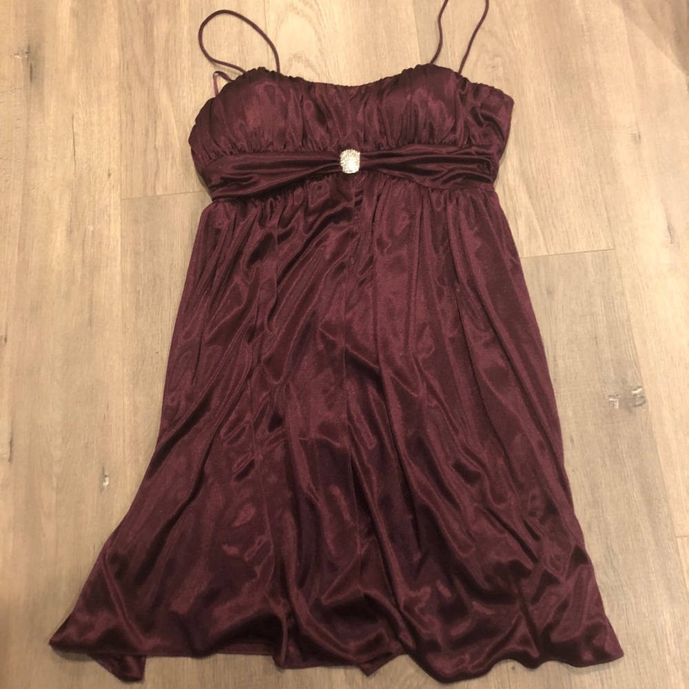 Empire waist dark purple dress